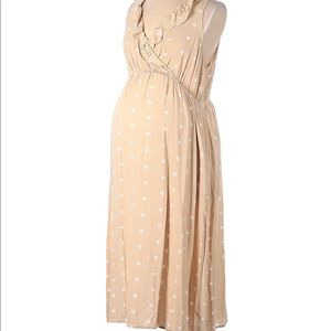NWOT Old Navy Maternity sleeveless ruffle midi dress